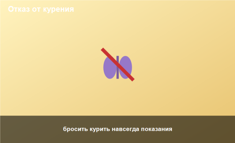 бросить курить навсегда показания